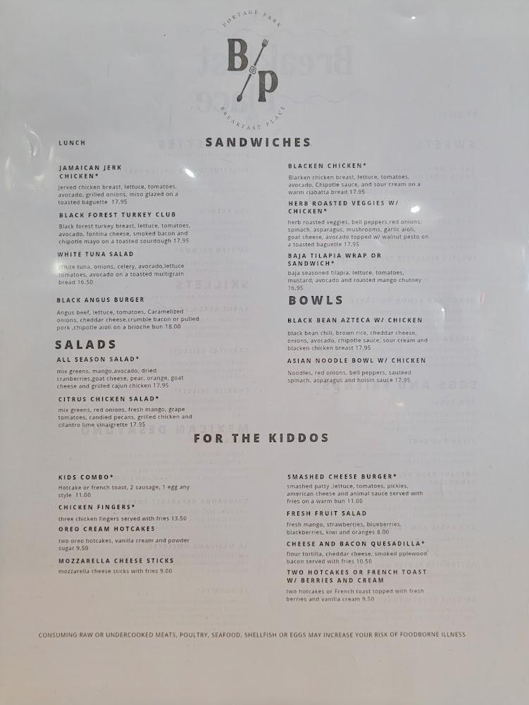 Portage Park Breakfast Place Menu image 2